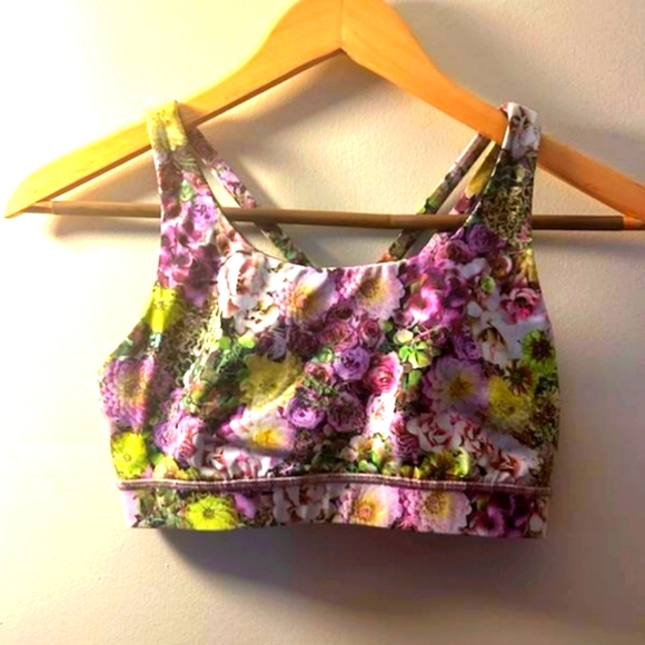 Lululemon Floral Print Sports Bra (Crossbody Racer-back) - Picture 1 of 4
